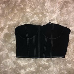 Black crop top NWT
